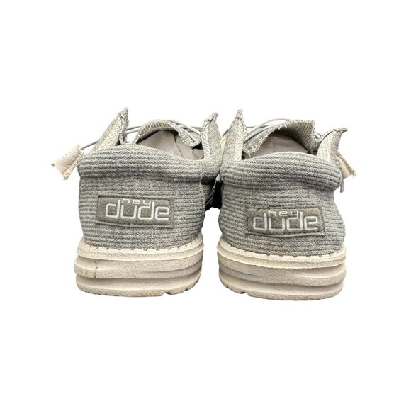 Hey Dude Ash Crosshatch Men's Wally Linen Casual Shoes, Size 8 - Picture 3 of 10